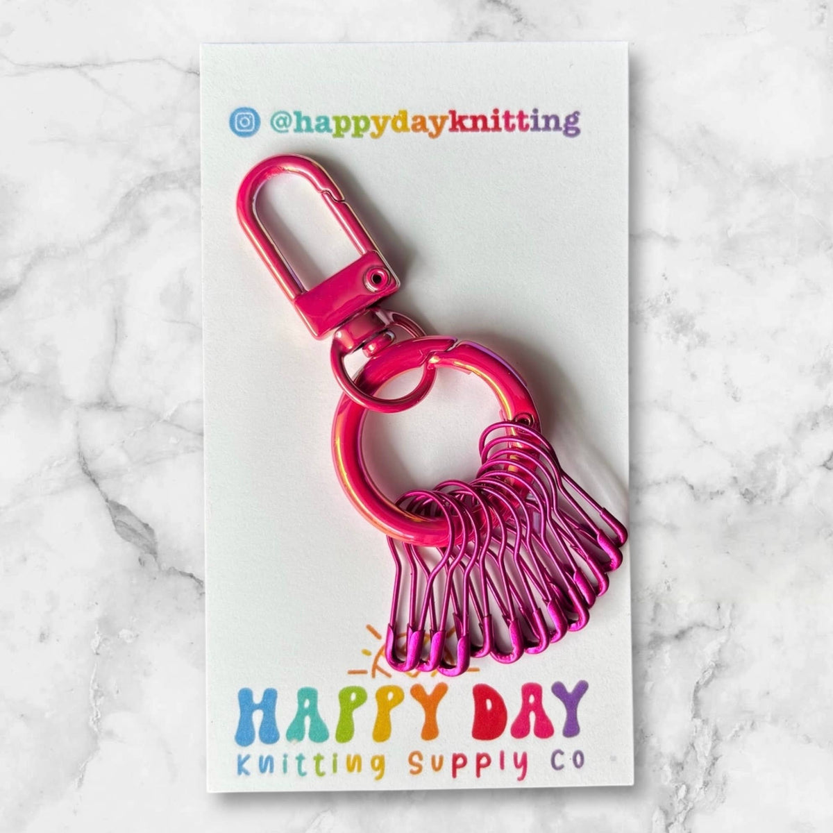 Stitch Marker Holder with 12 Markers