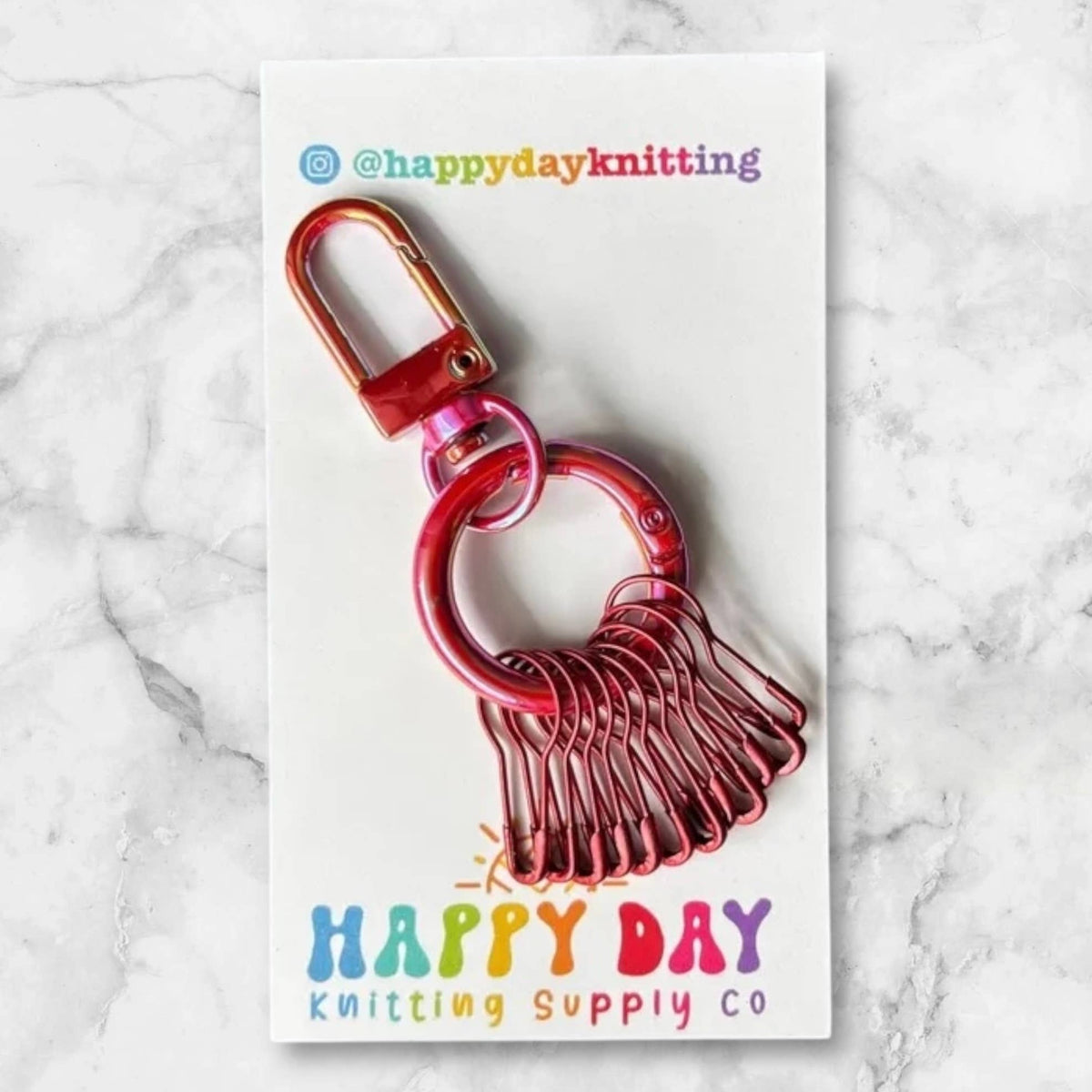 Stitch Marker Holder with 12 Markers