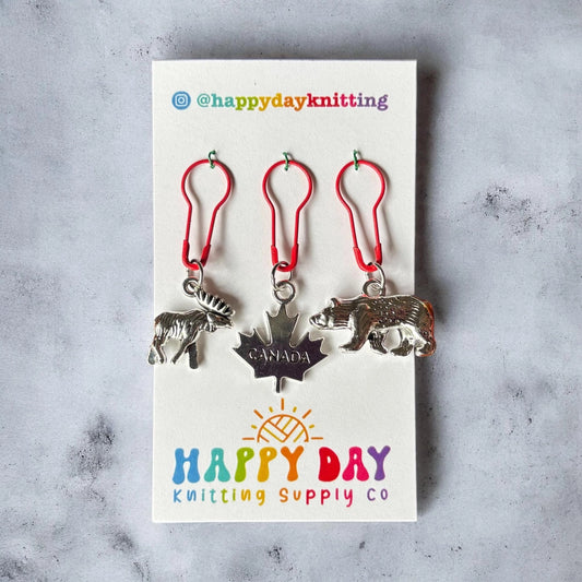 Oh Canada Bulb Pin Stitch Markers
