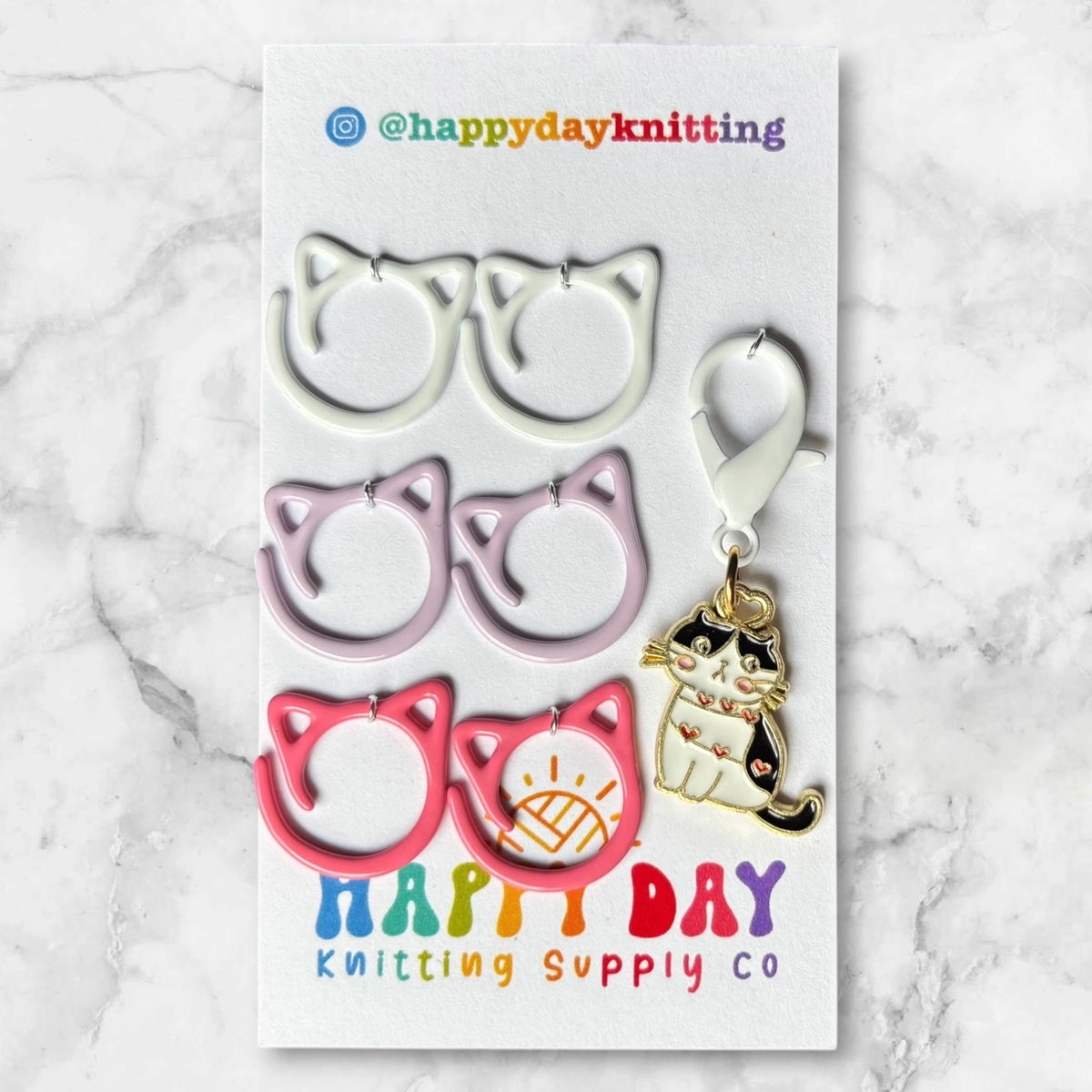 Cat Friends Stitch Markers