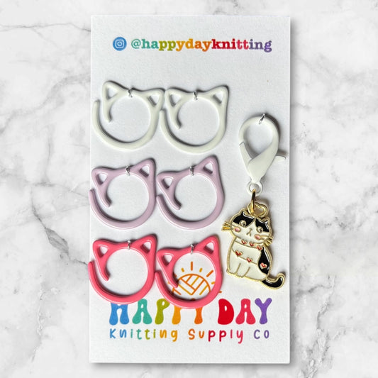 Cat Friends Stitch Markers