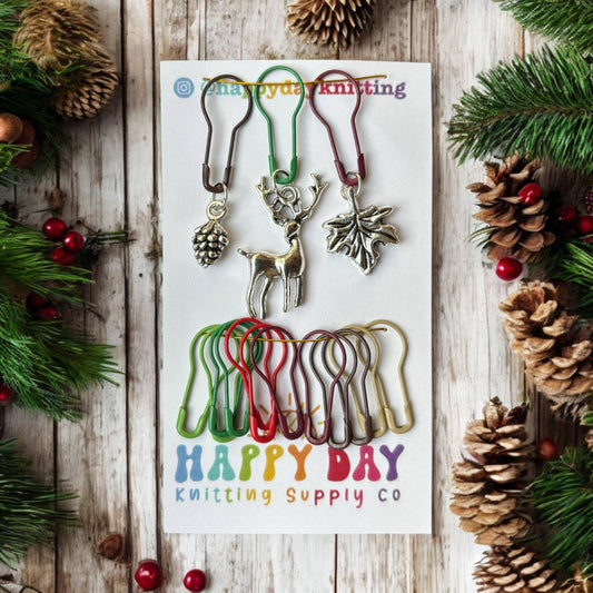 Festive Forest Friends Stitch Markers