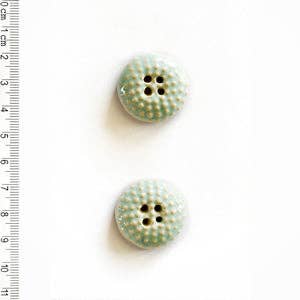 Handmade Raised Dot Sea Green Buttons